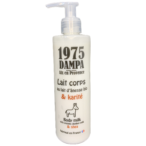 Lait corps au lait d'ânesse bio et beurre de karité.