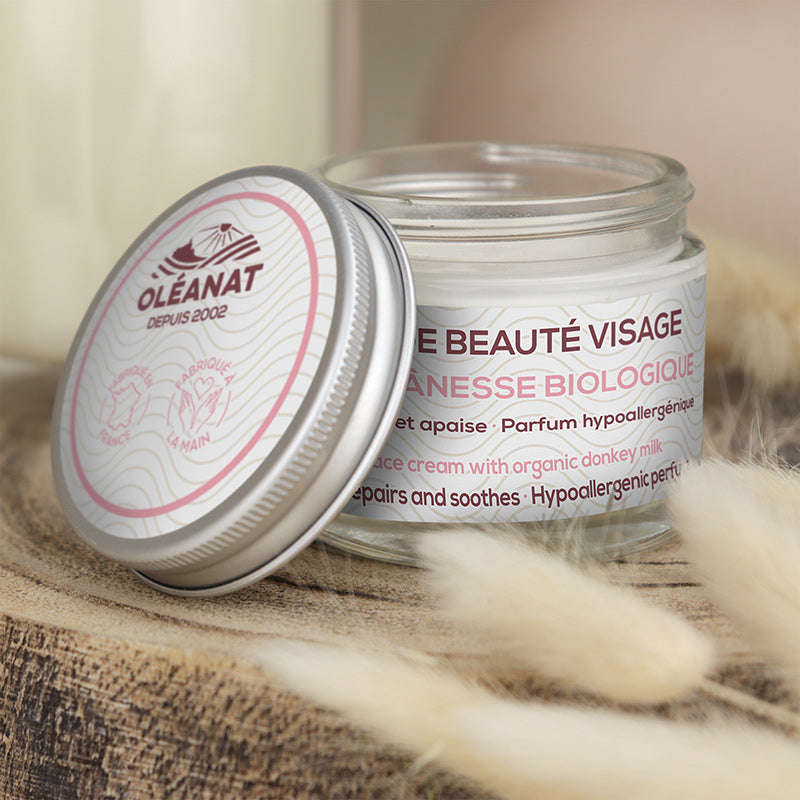 Crème visage au lait d’ânesse bio
