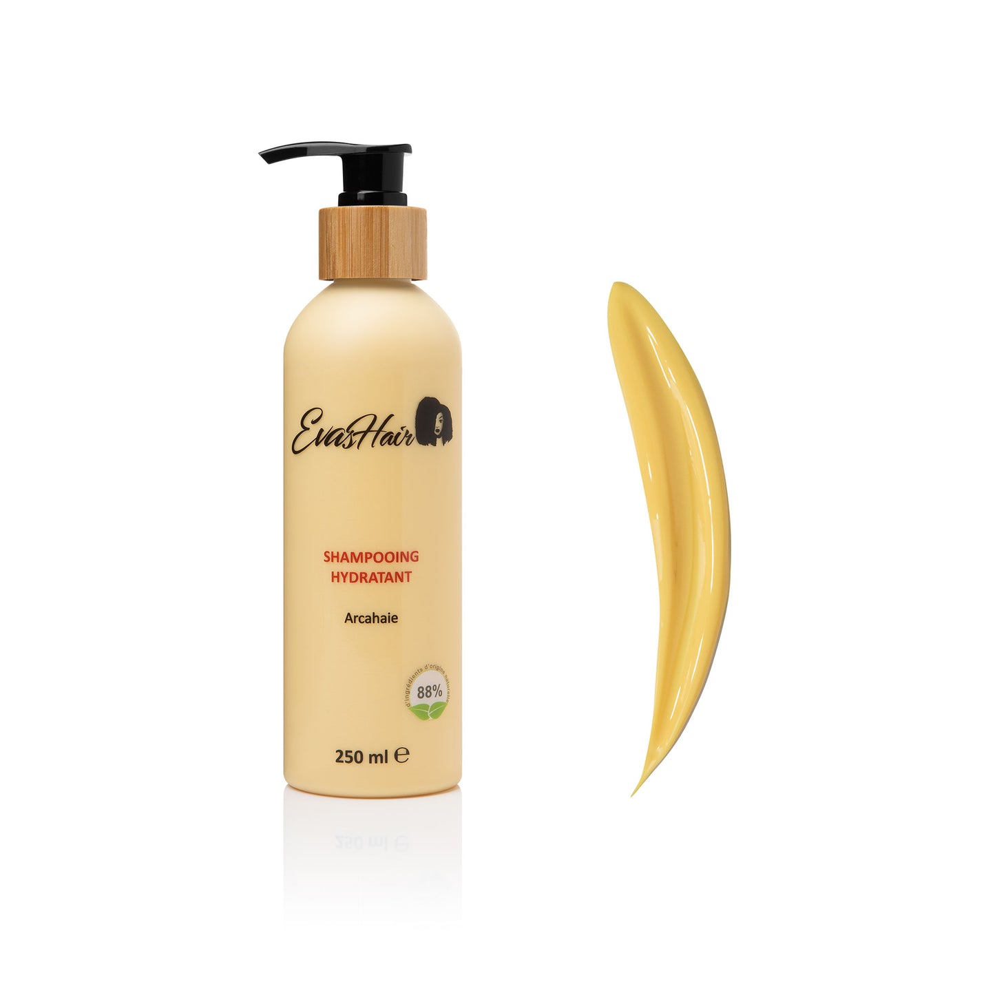 Shampoing hydratant Evashair lave en douceur les cheveux et les rend doux et souple