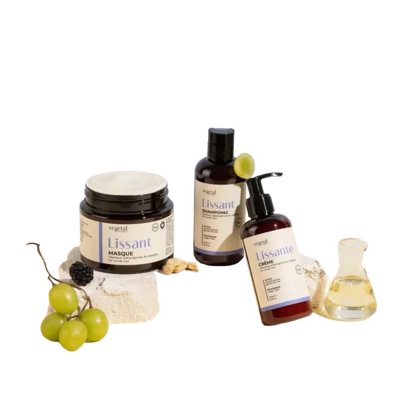 Routine trio lissante cheveux indisciplinés